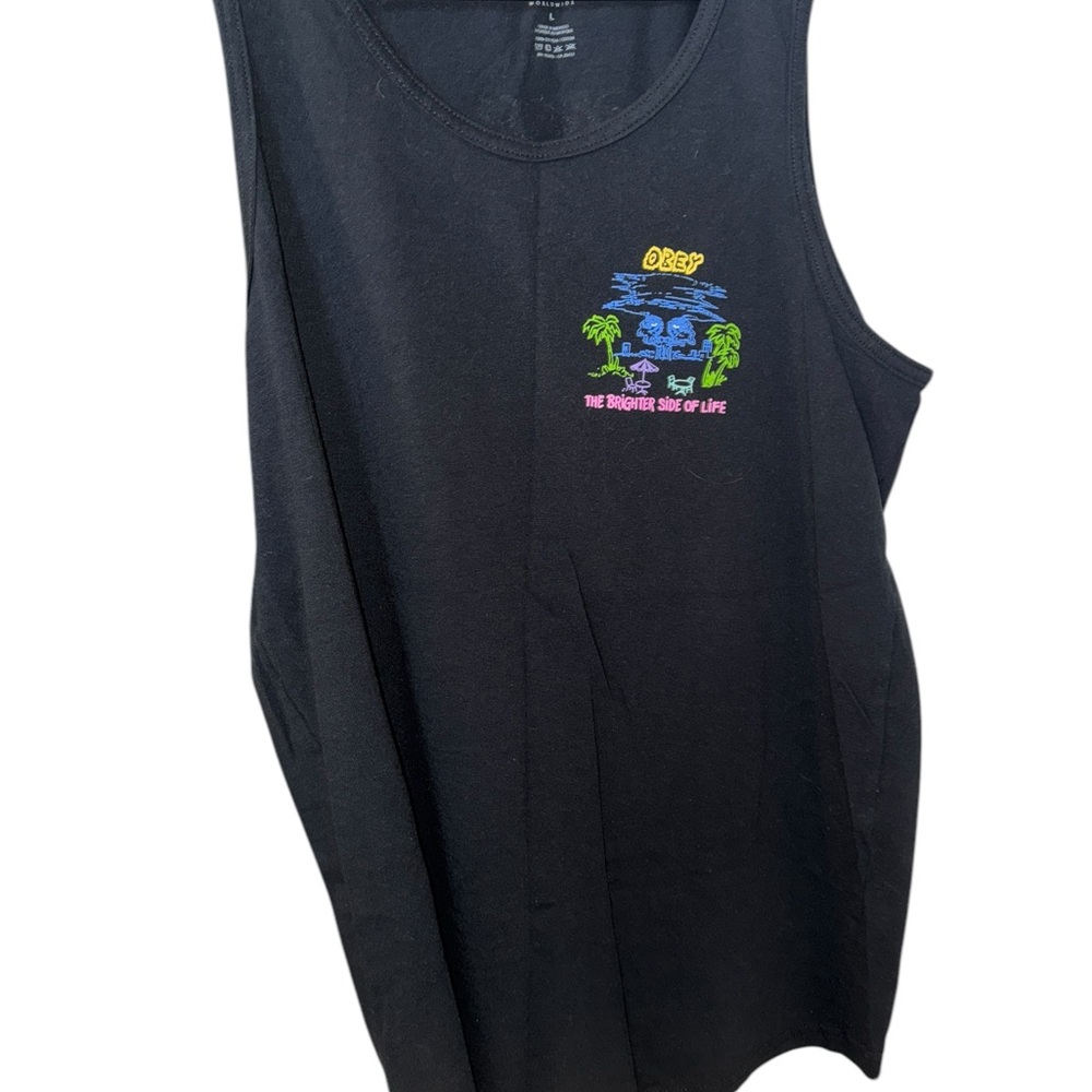 Obey Black Graphic Tank Top